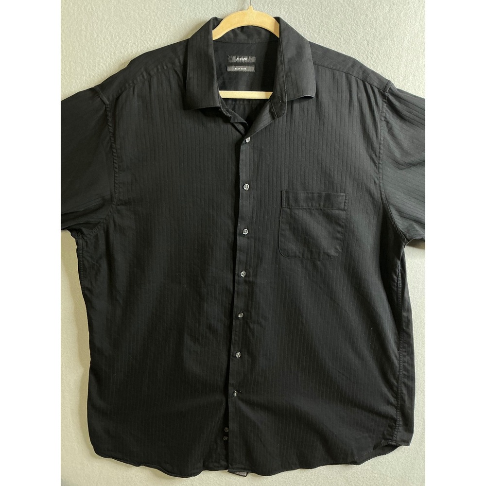 Alfani Button Up Men's Extra Large Shirt Vertical Stripe Long Sleeve